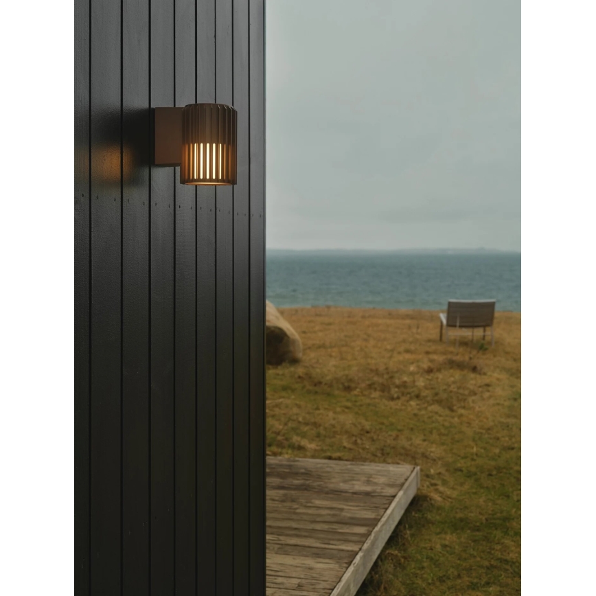 Nordlux - Vonkajšie nástenné svietidlo ALUDRA 1xE27/15W/230V hnedá