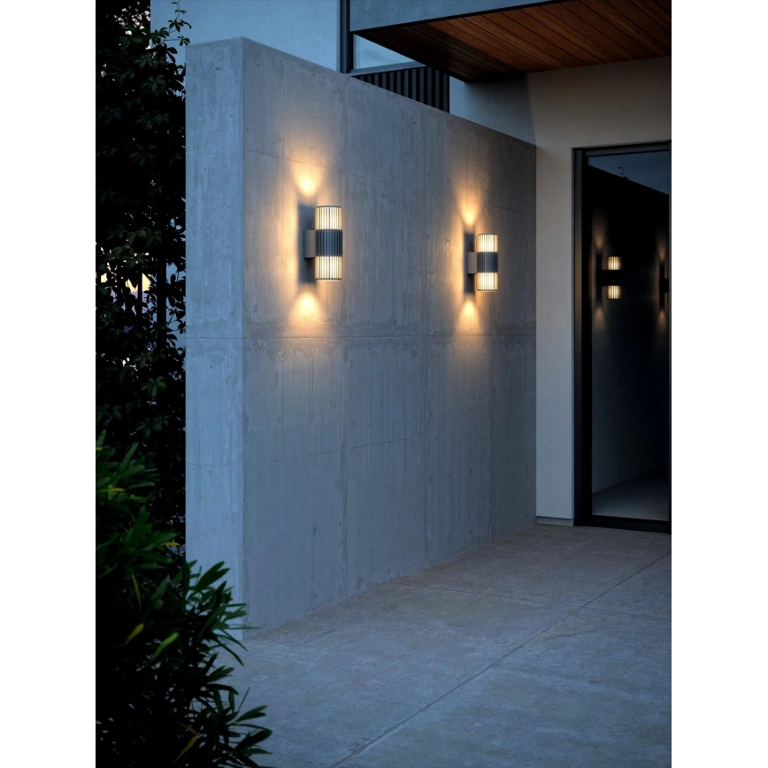 Nordlux - Vonkajšie nástenné svietidlo ALUDRA 2xE27/15W/230V IP54 antracit