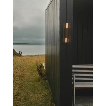 Nordlux - Vonkajšie nástenné svietidlo ALUDRA 2xE27/15W/230V IP54 hnedá