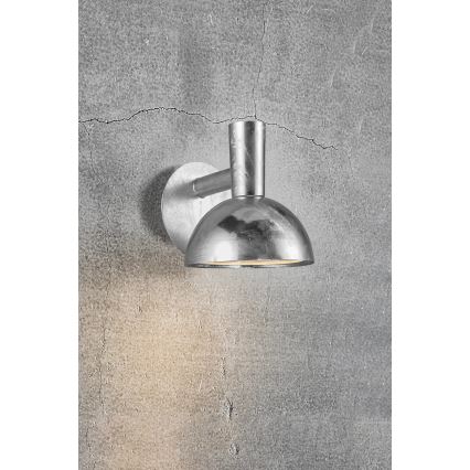 Nordlux - Vonkajšie nástenné svietidlo ARKI 1xE27/20W/230V IP54 strieborná