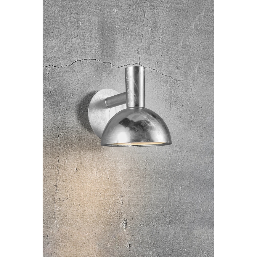 Nordlux - Vonkajšie nástenné svietidlo ARKI 1xE27/20W/230V IP54 strieborná