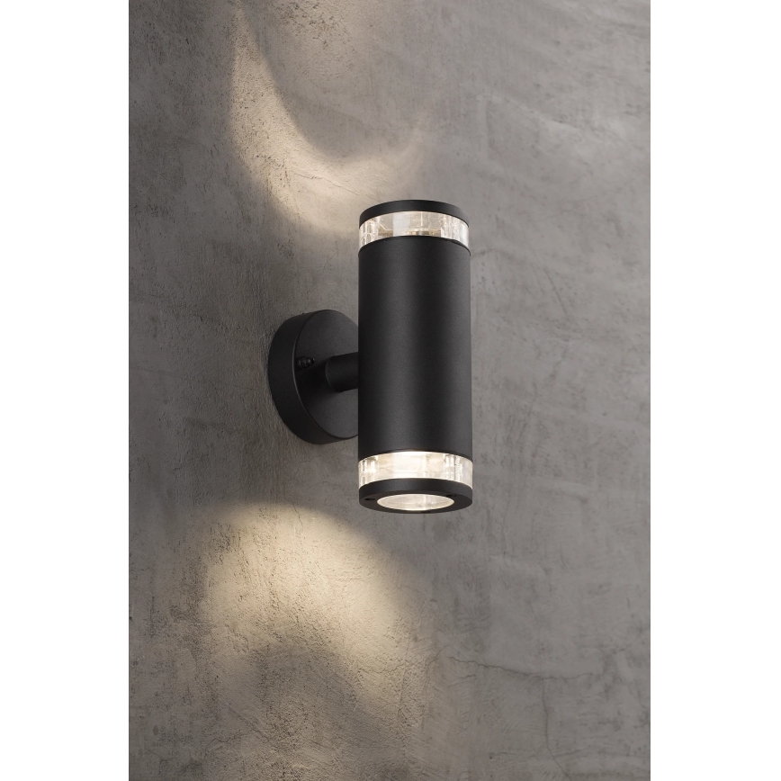 Nordlux - Vonkajšie nástenné svietidlo BIRK 2xGU10/28W/230V IP44