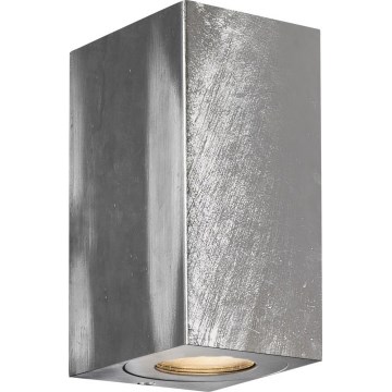Nordlux - Vonkajšie nástenné svietidlo CANTO 2xGU10/28W/230V IP44 strieborné