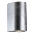 Nordlux - Vonkajšie nástenné svietidlo CANTO 2xGU10/28W/230V IP44 strieborné