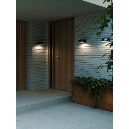 Nordlux - Vonkajšie nástenné svietidlo CLARSO 1xE27/10W/230V IP44 čierna