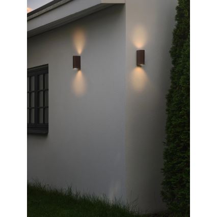 Nordlux - Vonkajšie nástenné svietidlo DION 2xGU10/25W/230V IP44 rezavá