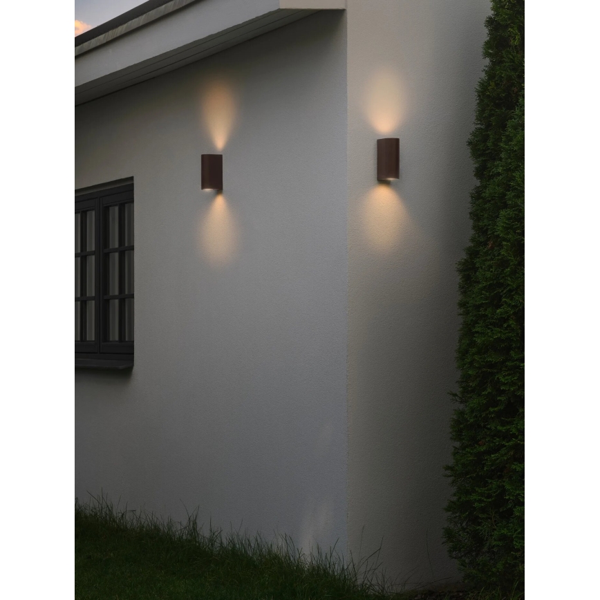 Nordlux - Vonkajšie nástenné svietidlo DION 2xGU10/25W/230V IP44 rezavá