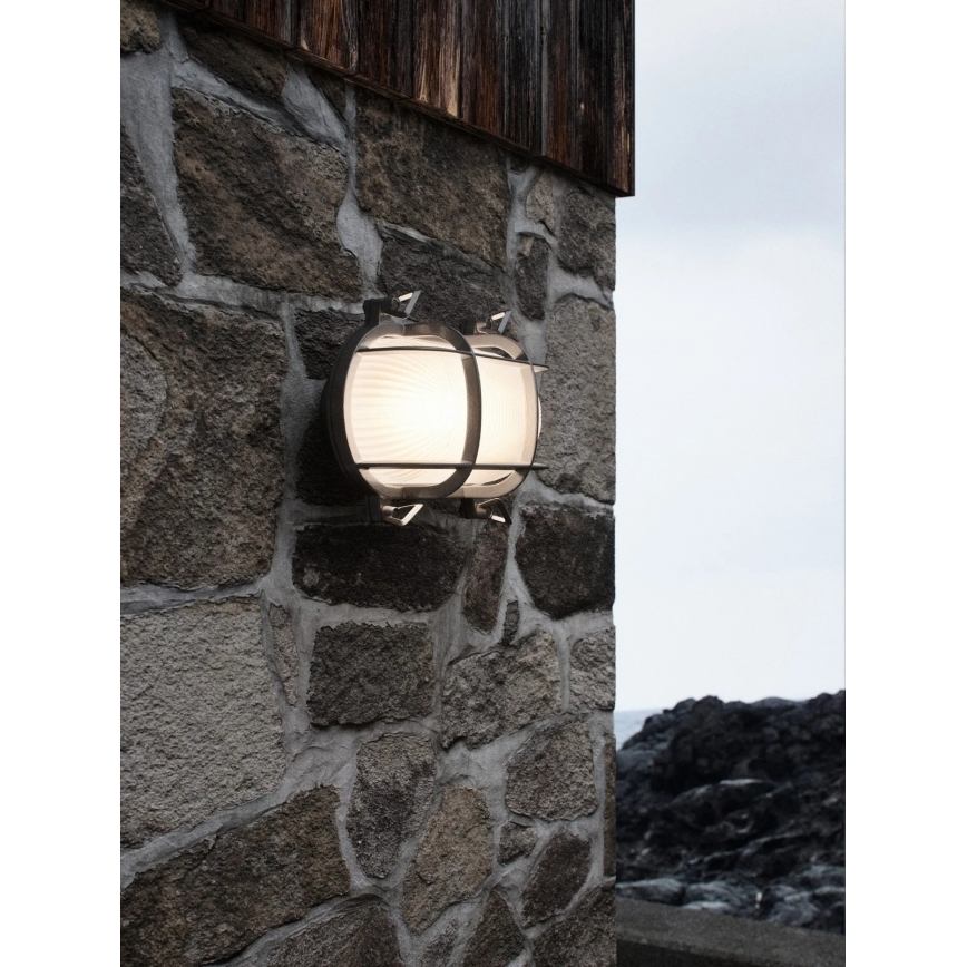 Nordlux - Vonkajšie nástenné svietidlo HELFORD 1xE27/12,5W/230V IP64 sivé