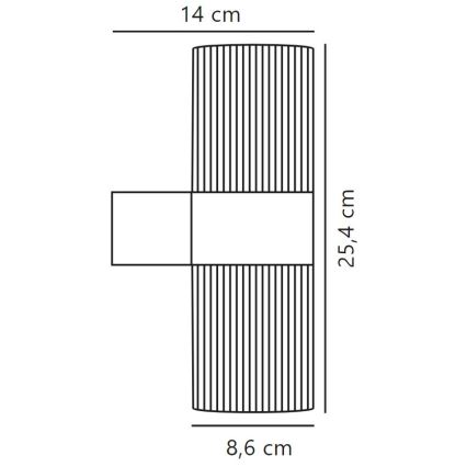 Nordlux - Vonkajšie nástenné svietidlo KYKLOP 2xGU10/25W/230V IP54 čierna