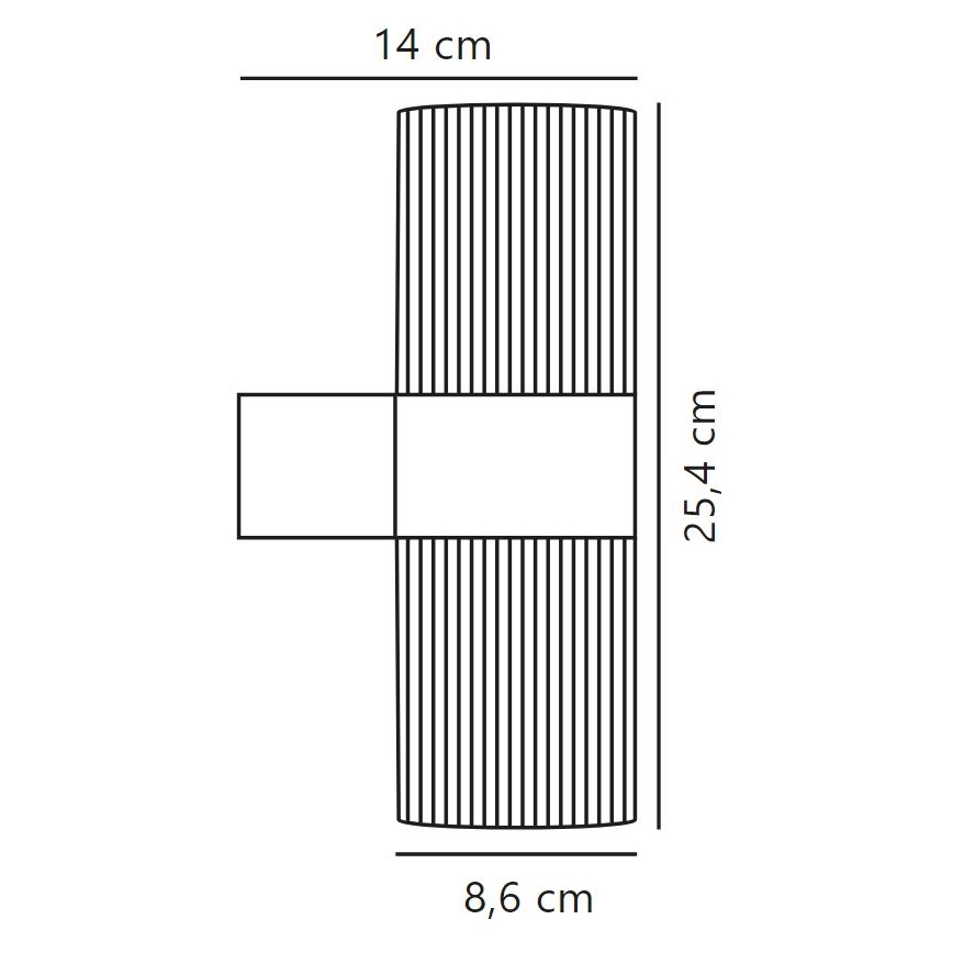 Nordlux - Vonkajšie nástenné svietidlo KYKLOP 2xGU10/25W/230V IP54 čierna