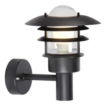 Nordlux - Vonkajšie nástenné svietidlo LONSTRUP 1xE27/60W/230V IP44 čierna
