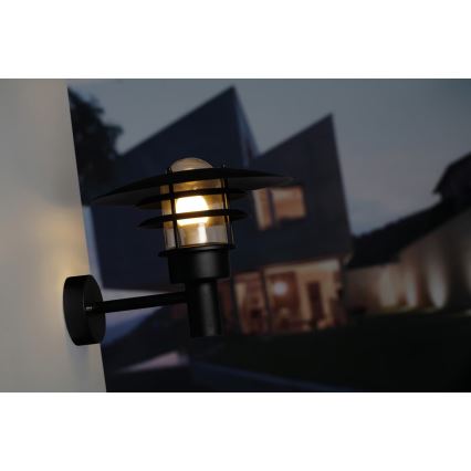 Nordlux - Vonkajšie nástenné svietidlo LONSTRUP 1xE27/60W/230V IP44 čierna