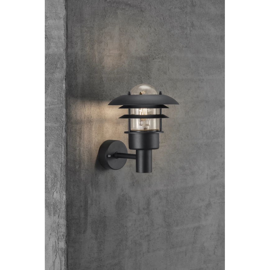 Nordlux - Vonkajšie nástenné svietidlo LONSTRUP 1xE27/60W/230V IP44 čierna