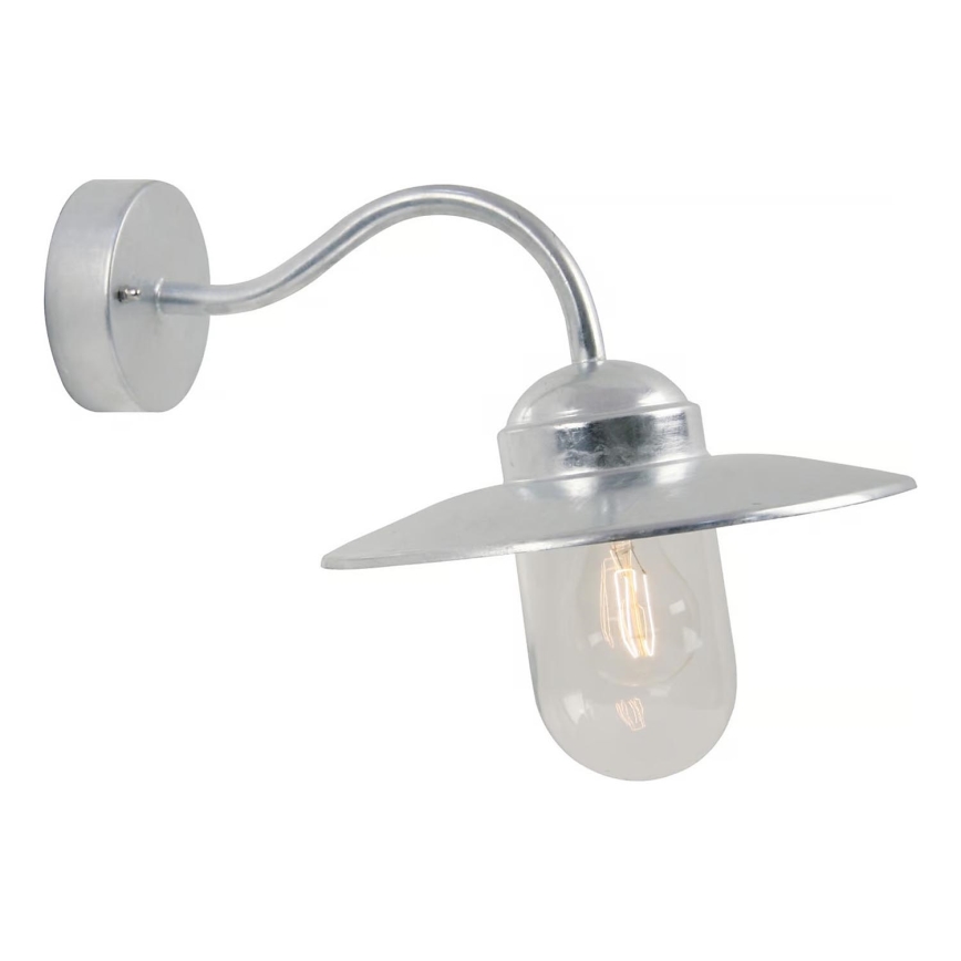 Nordlux - Vonkajšie nástenné svietidlo LUXEMBOURG 1xE27/60W/230V IP54 strieborná