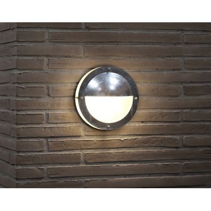 Nordlux - Vonkajšie nástenné svietidlo MALTA 1xE27/60W/230V IP54 strieborná
