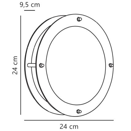 Nordlux - Vonkajšie nástenné svietidlo MALTA 1xE27/60W/230V IP54 strieborná