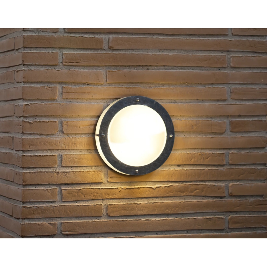 Nordlux - Vonkajšie nástenné svietidlo MALTA 1xE27/60W/230V strieborná