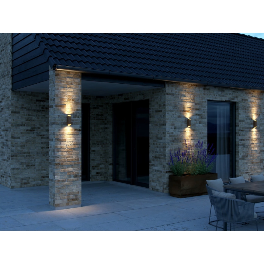 Nordlux - Vonkajšie nástenné svietidlo NIKO 2xGU10/35W/230V IP54