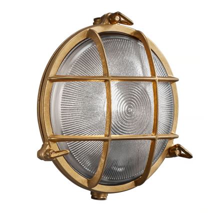 Nordlux - Vonkajšie nástenné svietidlo POLPERRO 1xE27/12,5W/230V IP64 mosadz