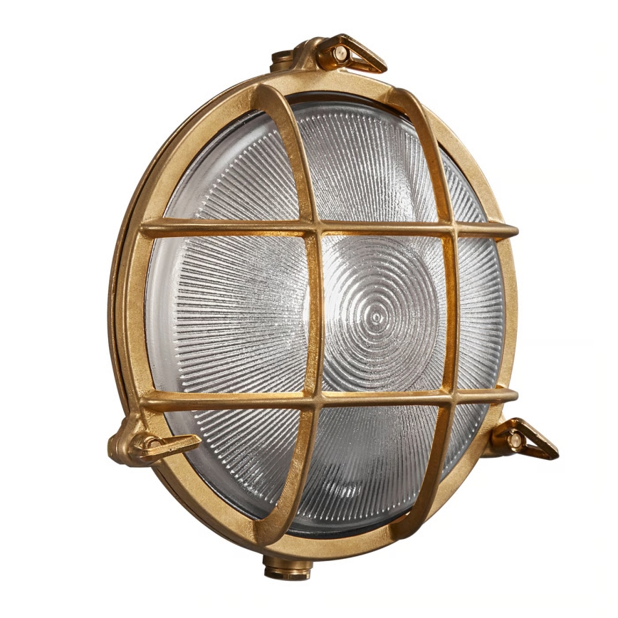 Nordlux - Vonkajšie nástenné svietidlo POLPERRO 1xE27/12,5W/230V IP64 mosadz