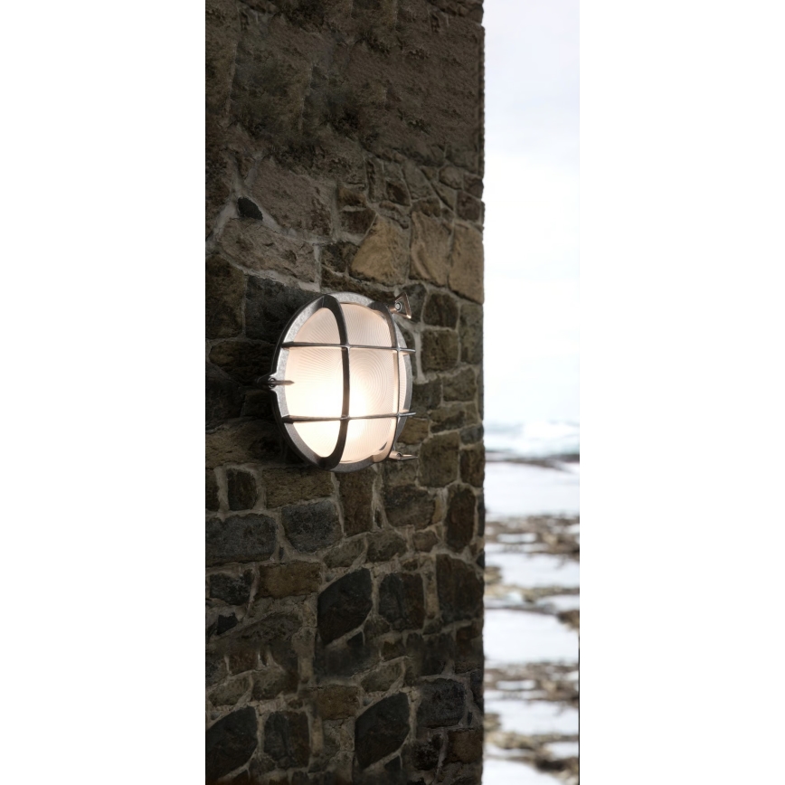 Nordlux - Vonkajšie nástenné svietidlo POLPERRO 1xE27/12,5W/230V IP64 šedá