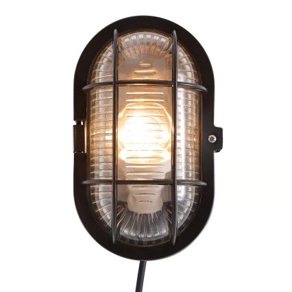 Nordlux - Vonkajšie nástenné svietidlo SKOTLAMPE 1xE27/60W/230V IP44 čierna