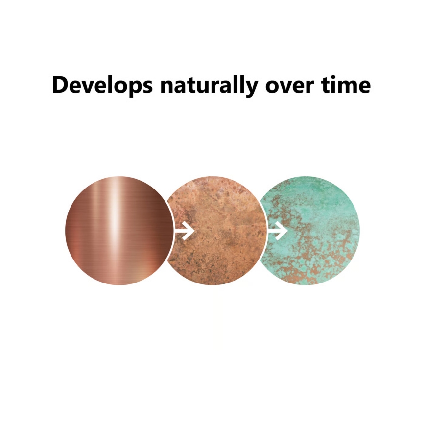 Nordlux - Vonkajšie nástenné svietidlo so senzorom BLOKHUS 1xE27/60W/230V IP54 medená