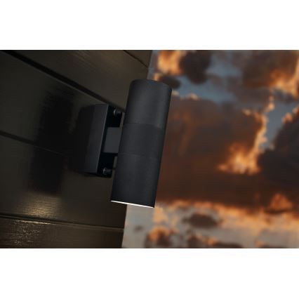 Nordlux - Vonkajšie nástenné svietidlo TIN 2xGU10/35W/230V IP54 čierna