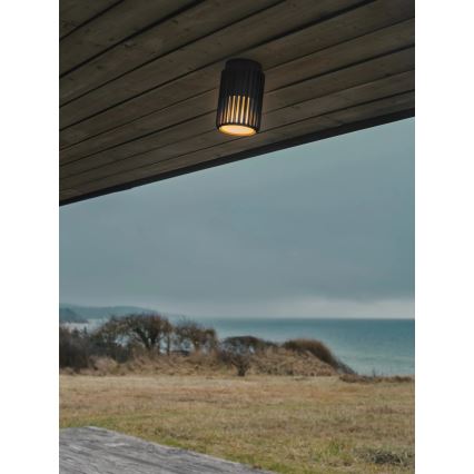 Nordlux - Vonkajšie stropné svietidlo ALUDRA 1xE27/15W/230V pr. 12,4 cm čierna