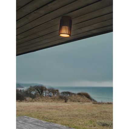 Nordlux - Vonkajšie stropné svietidlo ALUDRA 1xE27/15W/230V pr. 12,4 cm hnedá