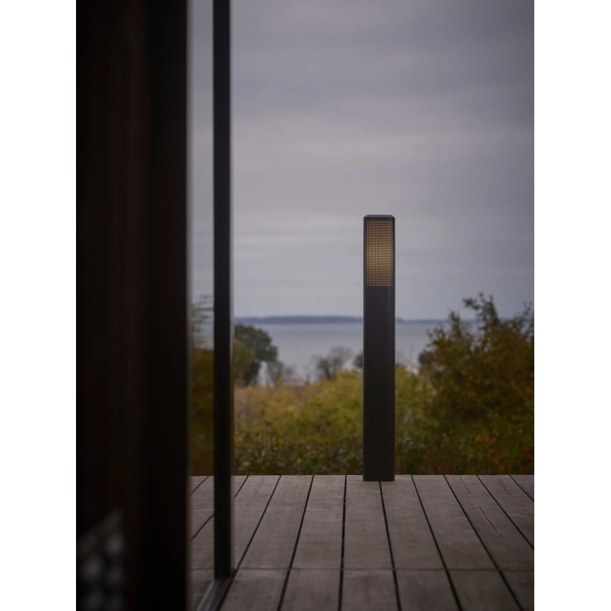 Nordlux - Vonkajšie svietidlo SIDARA 1xE27/15W/230V IP44 95 cm čierna