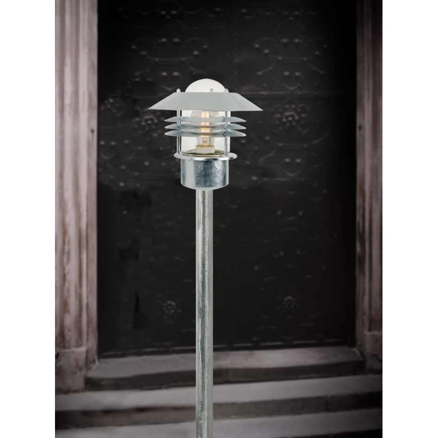 Nordlux - Vonkajšie svietidlo VEJERS 1xE27/60W/230V IP54 strieborné