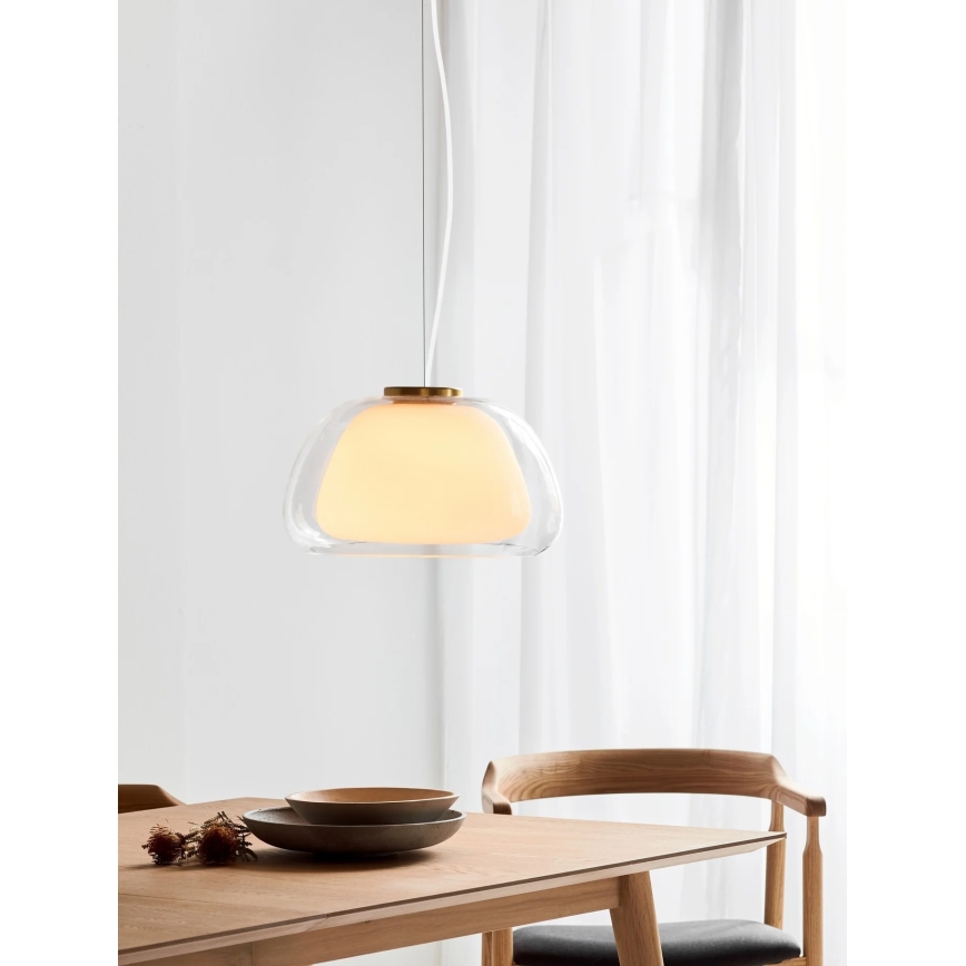 Nordlux - Závesné svietidlo JELLY 1xE27/40W/230V biela/číra