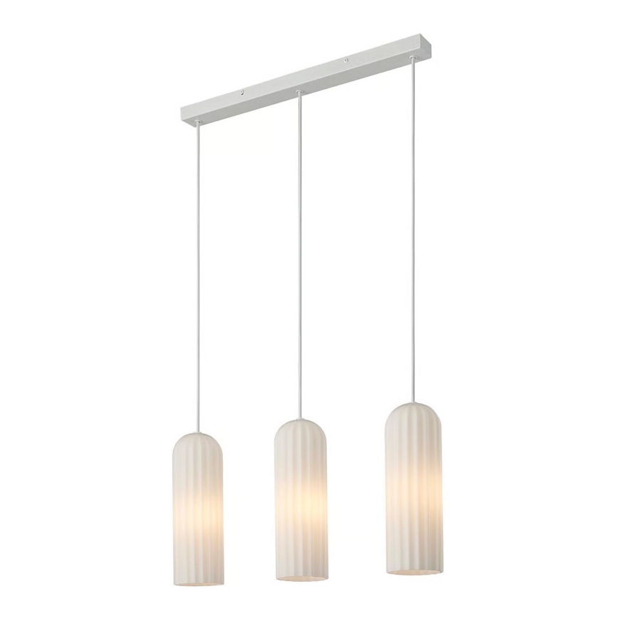 Nordlux - Závesné svietidlo MIELLA na lanku 3xE27/25W/230V, biele