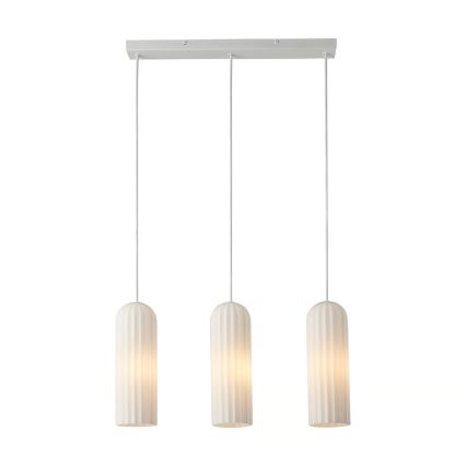 Nordlux - Závesné svietidlo MIELLA na lanku 3xE27/25W/230V, biele