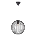 Nordlux - Závesné svietidlo na lanku BERONI 1xE27/60W/230V čierne priemer 35 cm