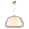 Nordlux - Závesné svietidlo na lanku JELLY 1xE27/40W/230V biela/číra pr. 39 cm