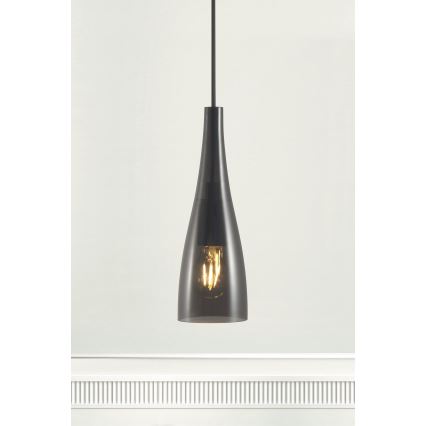 Nordlux - Závesný luster na lane EMBLA 1xE27/40W/230V dymový/čierny