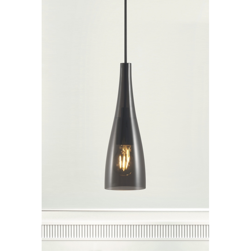 Nordlux - Závesný luster na lane EMBLA 1xE27/40W/230V dymový/čierny