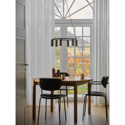 Nordlux - Závesný luster VICO na lanku 6xGU10/5W/230V čierna