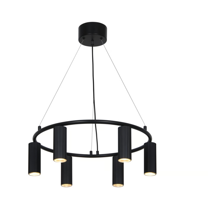 Nordlux - Závesný luster VICO na lanku 6xGU10/5W/230V čierna