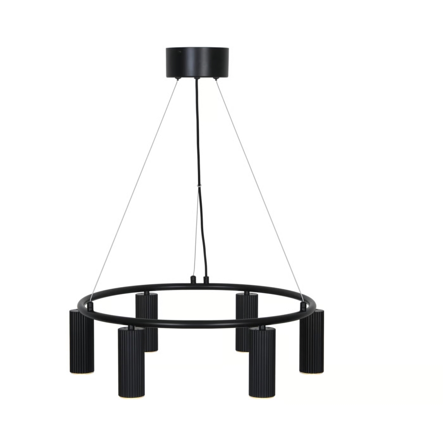 Nordlux - Závesný luster VICO na lanku 6xGU10/5W/230V čierna