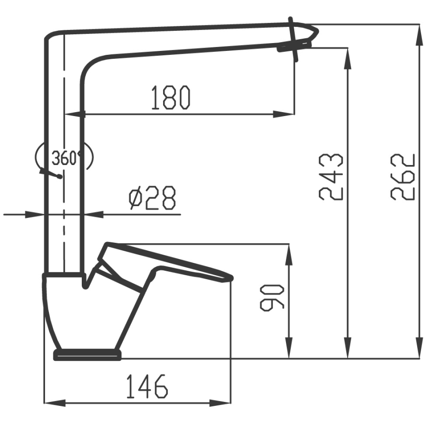Novaservis - Drezová batéria METALIA 26,2 cm lesklý chróm