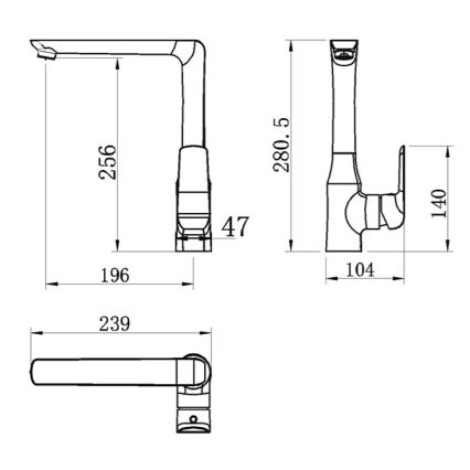 Novaservis - Drezová batéria NOBLESS TINA lesklý chróm