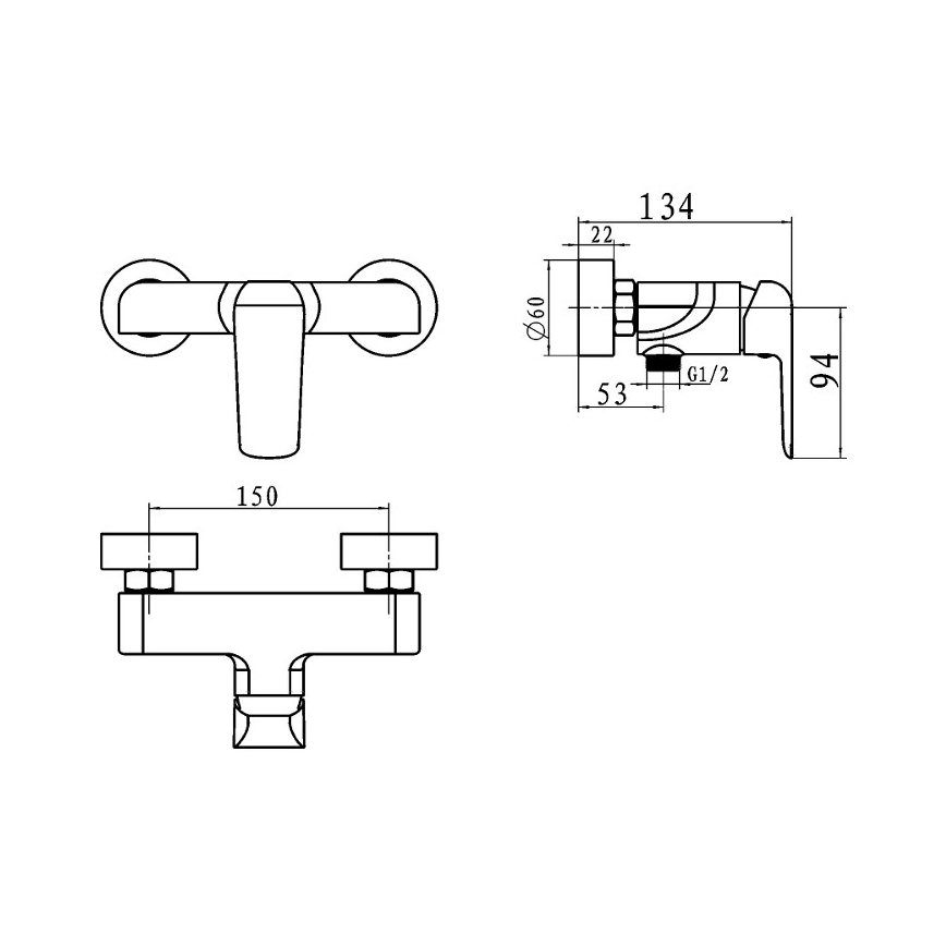 Novaservis - Sprchová batéria NOBLESS TINA lesklý chróm
