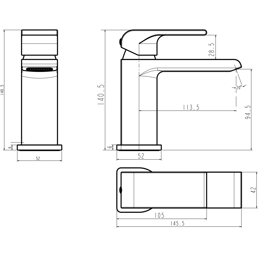 Novaservis - Umývadlová batéria NOBLESS SHARP lesklý chróm