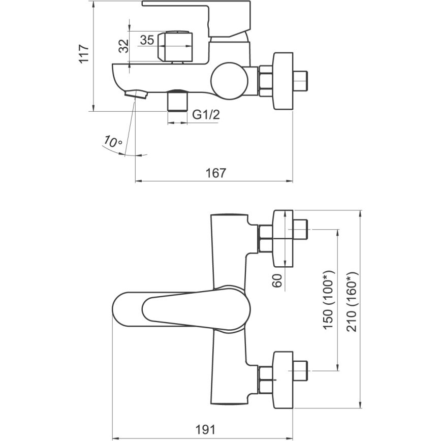Novaservis - Vaňová súprava s batériou TITANIA FRESH ECO lesklý chróm