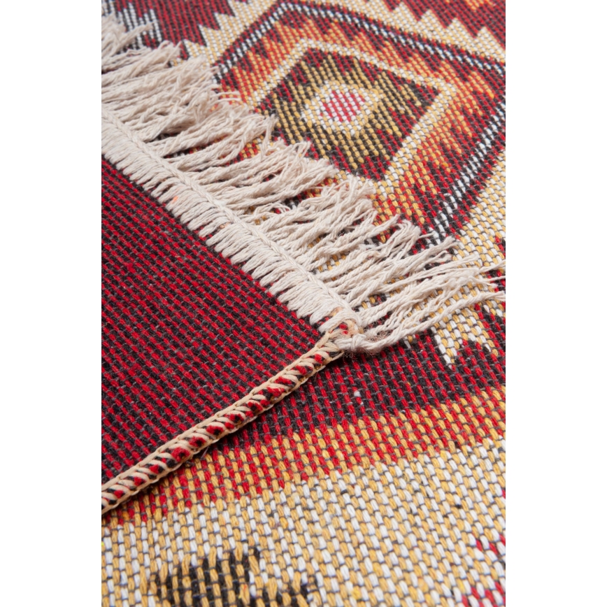 Obojstranný orientálny koberec KILIM 80x150 cm červená/béžová