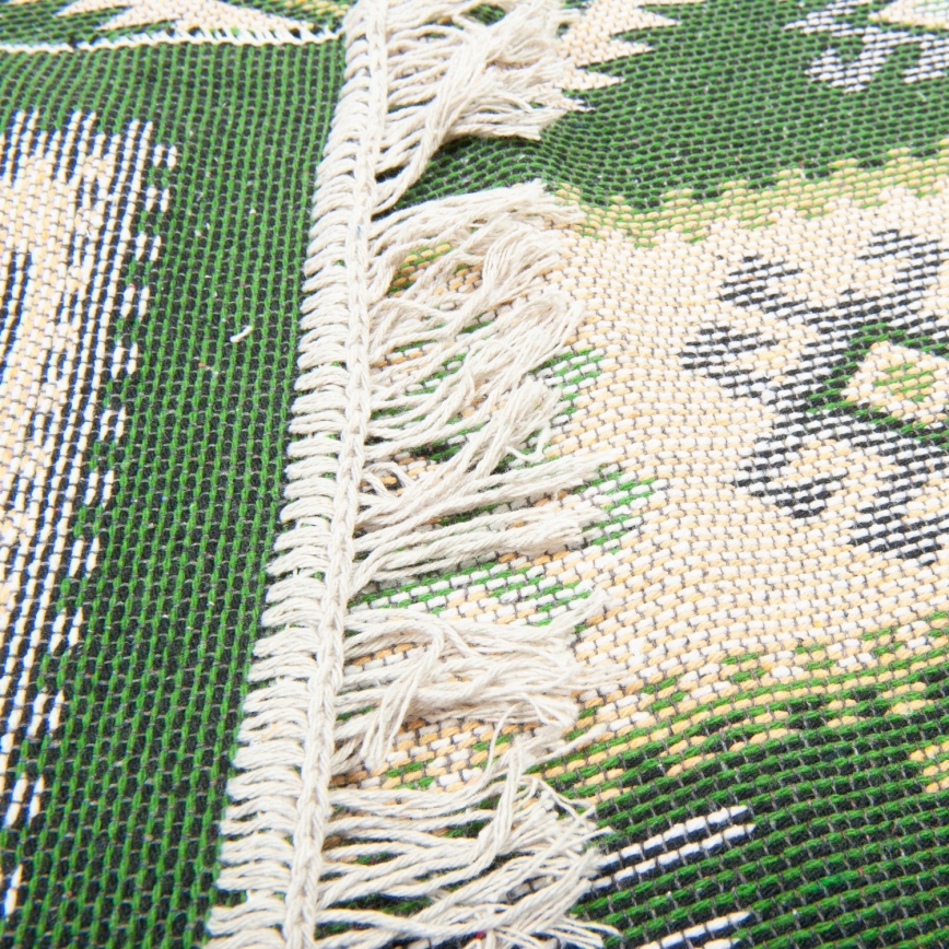 Obojstranný orientálny koberec KILIM 80x150 cm zelená/béžová