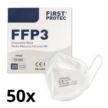 Ochranná pomôcka - respirátor FFP3 NR CE 0370 50ks